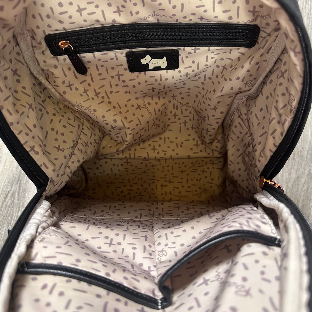 Radley London Black Jacquard Dog Print Backpack - Picture 10 of 14